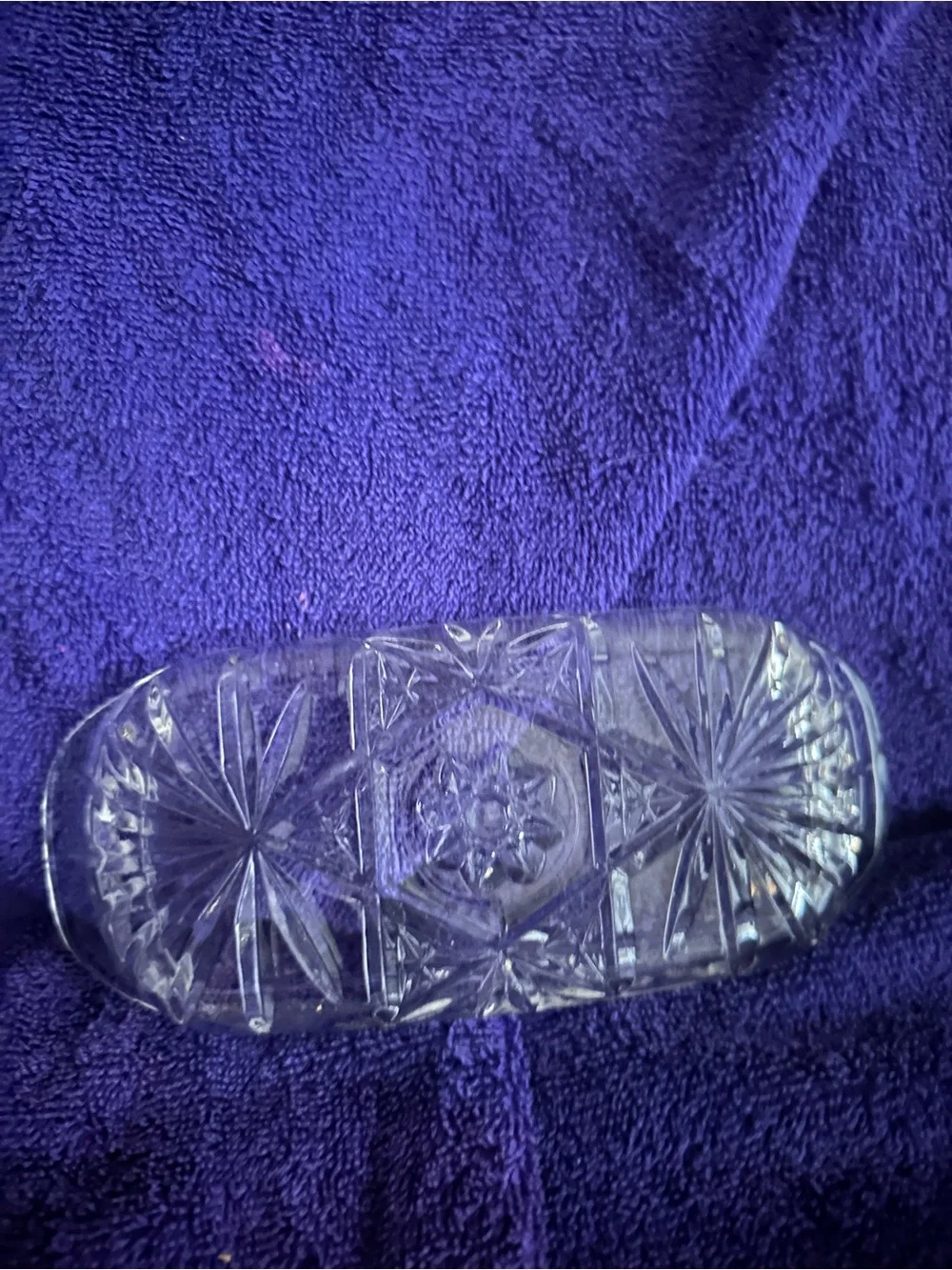 Anchor Hocking Clear Pressed Glass Butter Dish